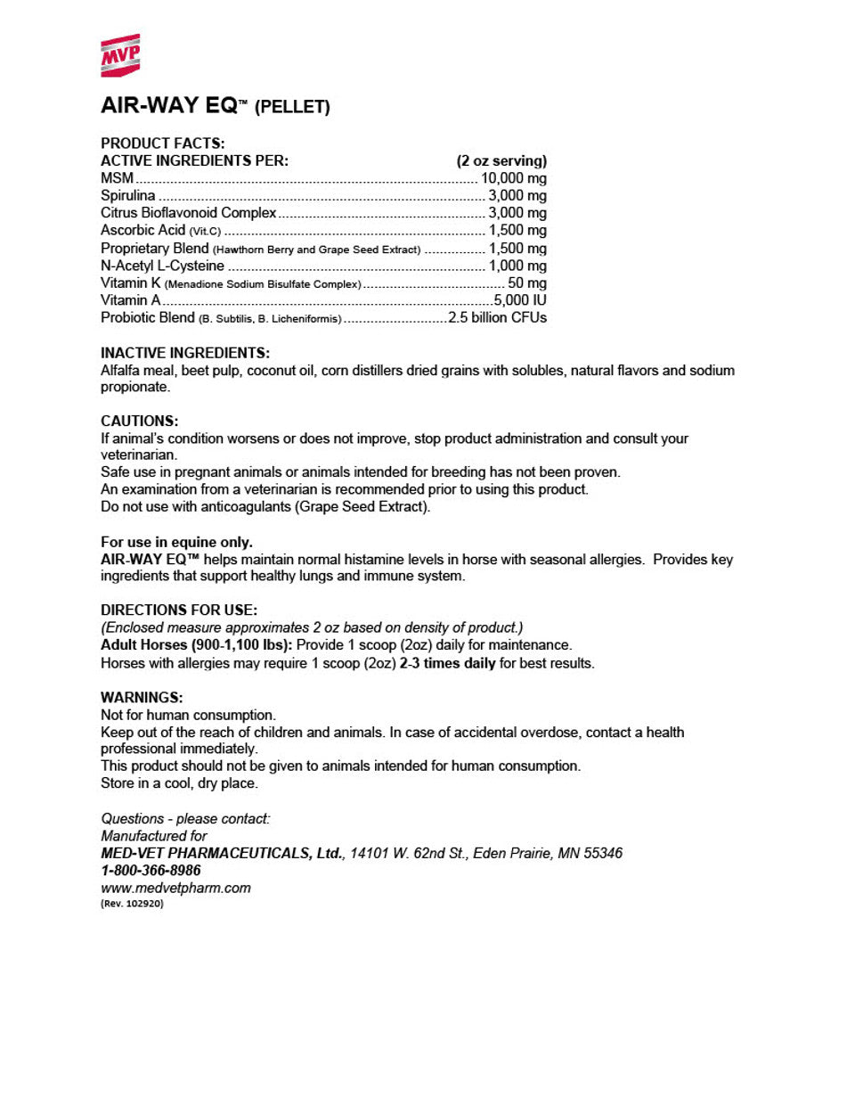 Air-Way EQ (Pellets)