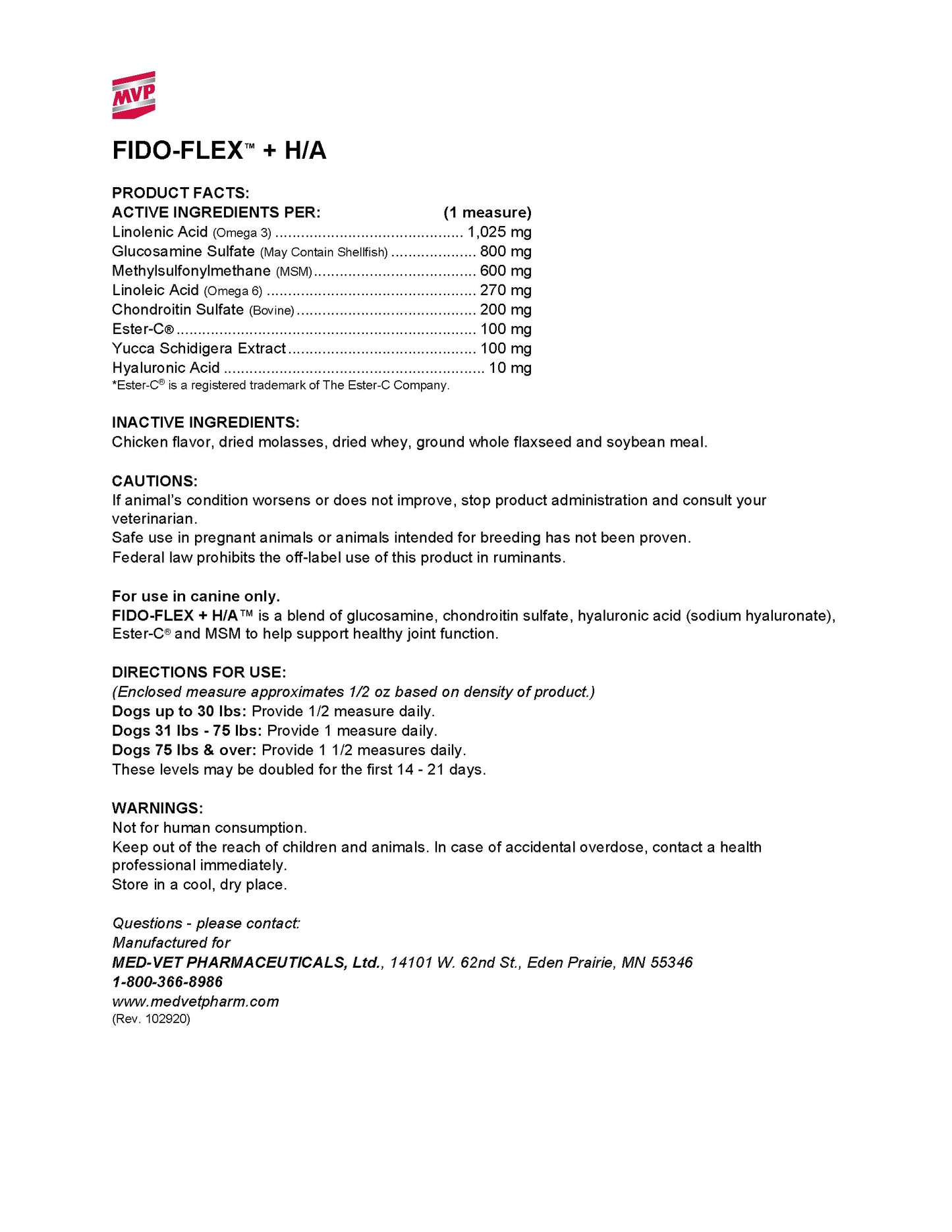 Fido-Flex H/A (Meal)