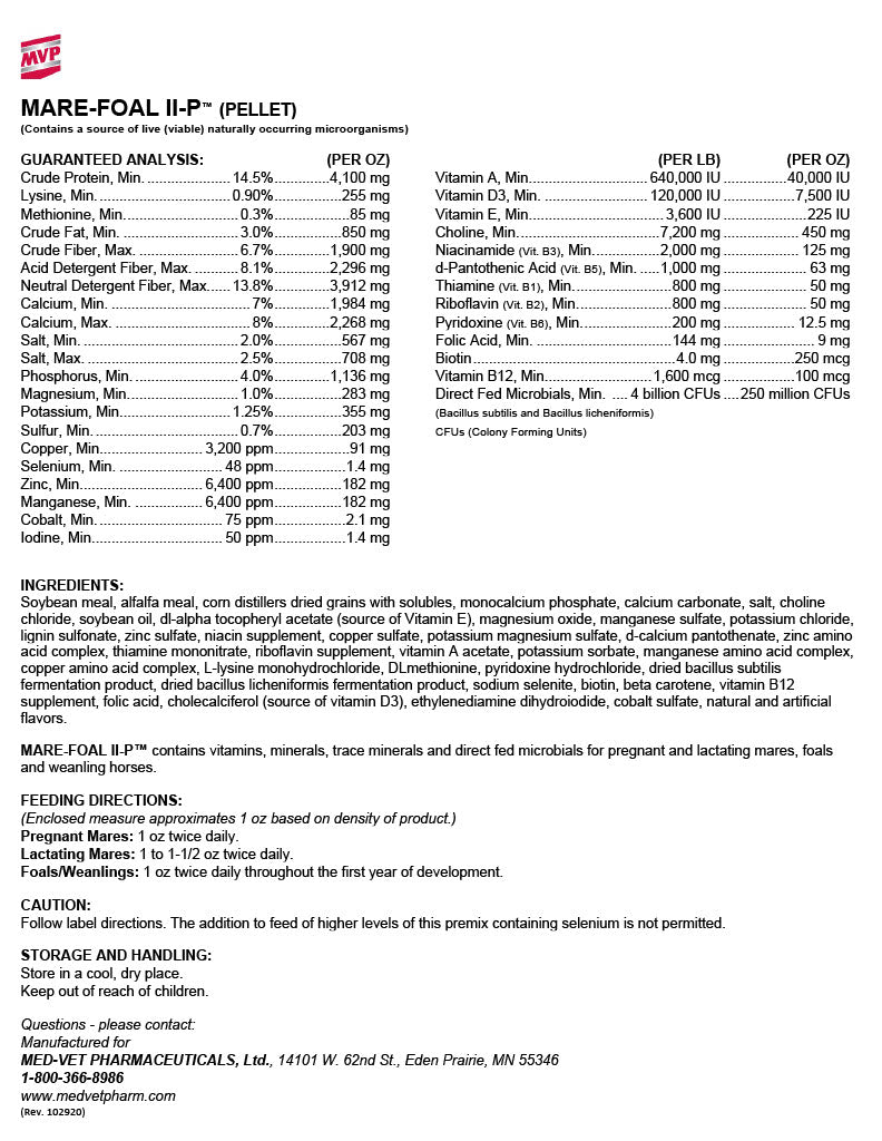 MVP - Mare-Foal II-P (Pellets)