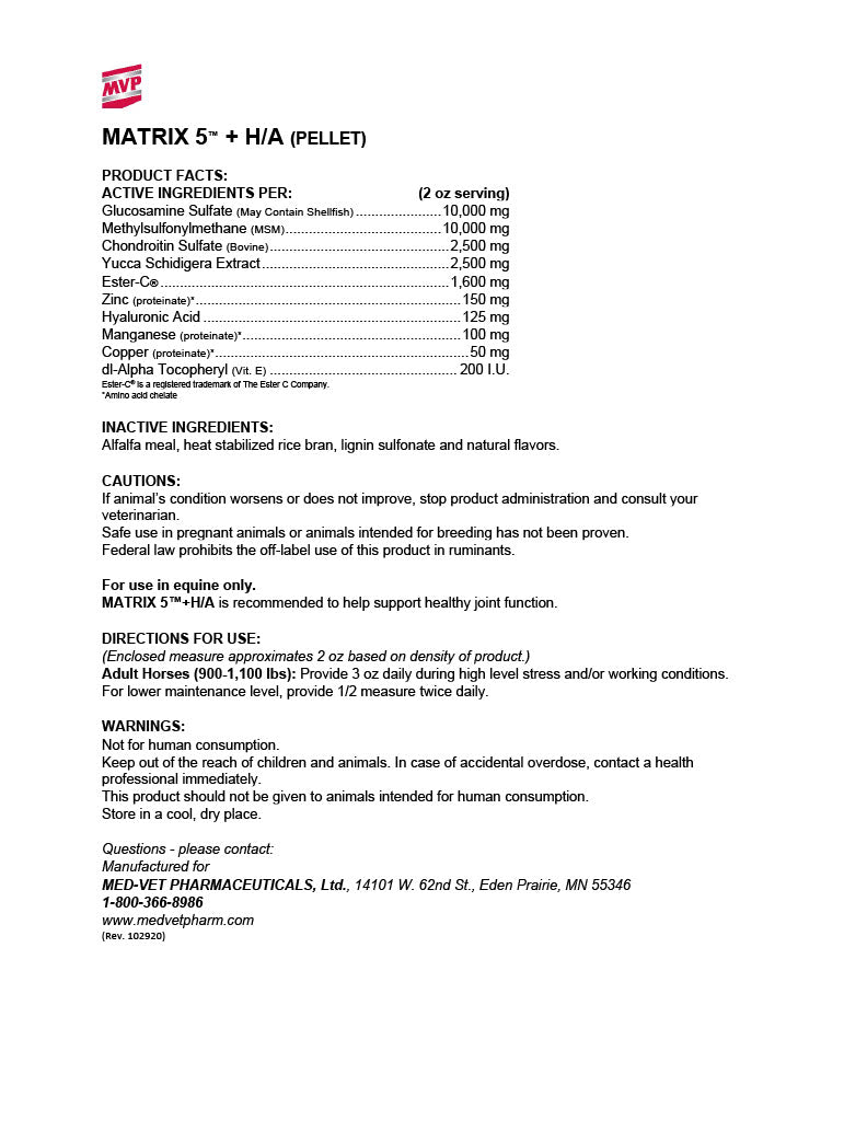 Matrix 5 H/A (Pellets)
