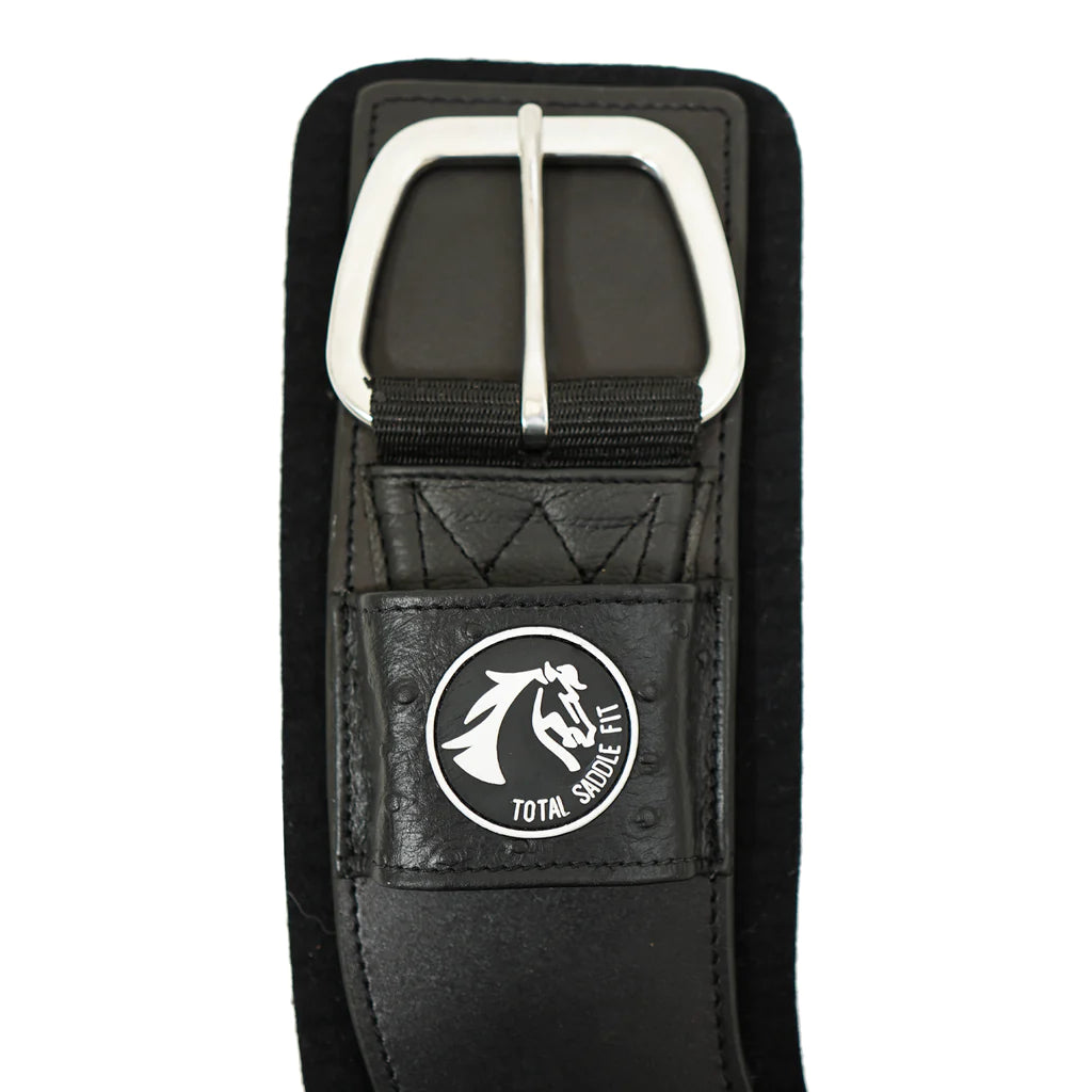 Total Saddle Fit - Shoulder Relief Cinch BLACK OSTRICH LE