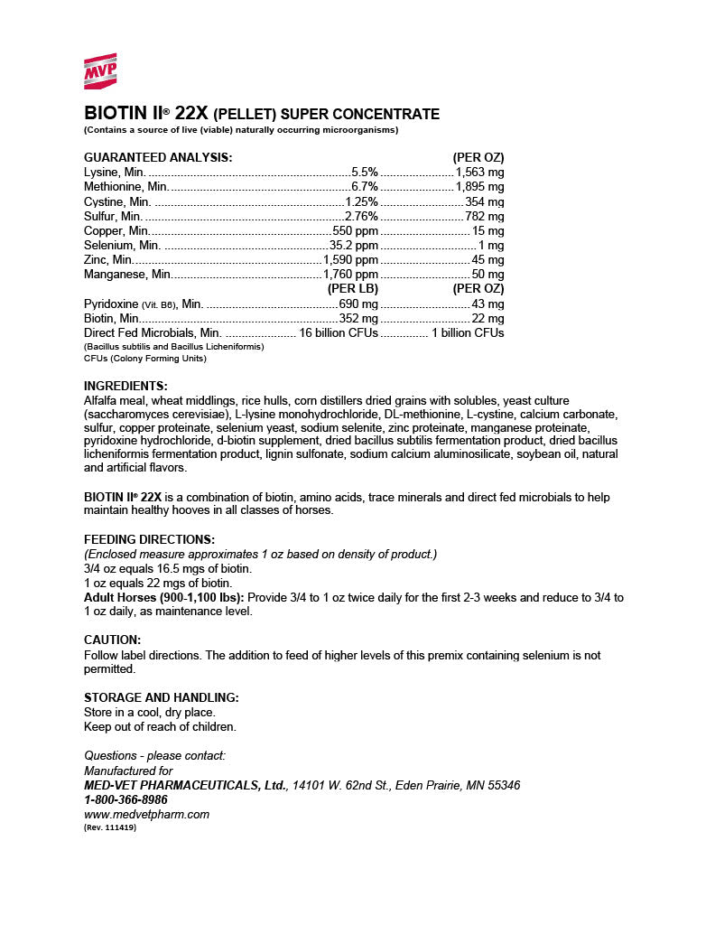 Biotin II-22X (Pellets)