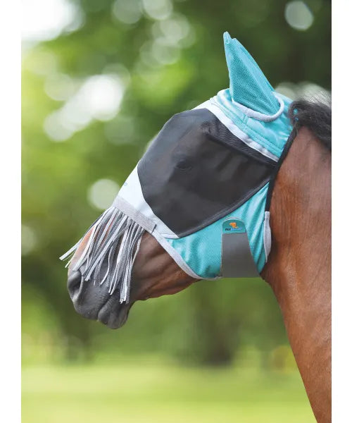 Shires Deluxe Fly Mask with Ears and Fringe